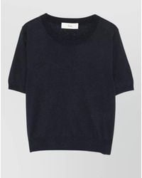 DUNST - Linen Cotton Knit T Shirt Round Neck - Lyst