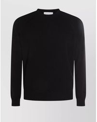 Malo - Long Sleeve Ribbed Hem Crew Neck Sweater - Lyst