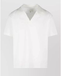 Maison Margiela - Cotton Polo Shirt Short Sleeves Collar - Lyst