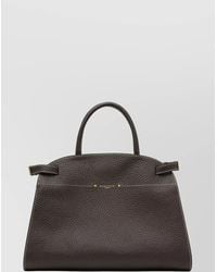 Gianni Chiarini - Leather Shoulder Bag With Adjustable Strap And Top Handle - Lyst