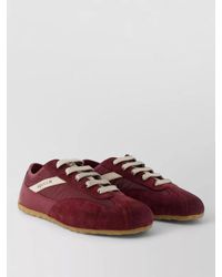McQueen - Leather Lace-Up Sneakers - Lyst