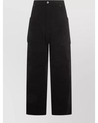 Rick Owens - High Waist Wide Leg Trousers With Pockets - Lyst