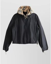 Burberry - Cropped Hooded Jacket Drawstring Hood Design - Lyst
