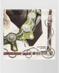 Acne Studios - Silk Printed Square Scarf - Lyst