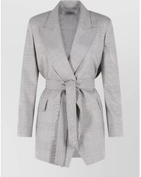 Max Mara - Wool Prince Of Wales Single-Breasted Suit Jacket - Lyst