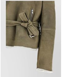 Rick Owens - Shearling Cropped Flight Jacket - Lyst