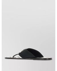 Gucci - Fabric Leather Thong Sandals Flat Sole - Lyst