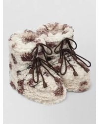 Moon Boot - Ankle Boots Faux Fur Texture Flat Sole - Lyst