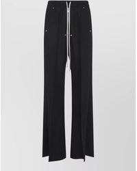 Rick Owens - Virgin Wool Wide-Leg Track Pants - Lyst