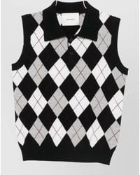Lisa Yang - Cashmere Sleeveless Diamond-Print Polo Top - Lyst