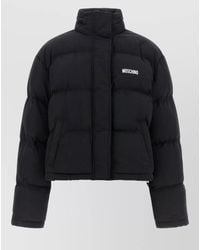 Moschino - Quilted Cropped Puffer Jacket - Lyst