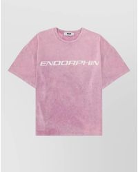 MSGM - Endorphin Cotton T-Shirt - Lyst