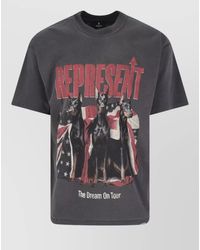 Represent - Graphic Print Crew Neck Short Sleeve T-Shirt - Lyst