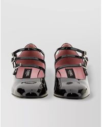 CAREL PARIS - "Kina" Block Heel Triple Buckle Pumps - Lyst