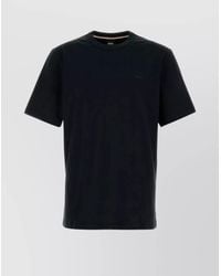 BOSS - Crew Neck Cotton T-Shirt With Short Sleeves - Lyst