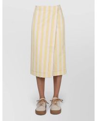 Sunnei - Striped Cotton Wrap Skirt - Lyst