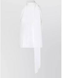 Max Mara - Halterneck Sleeveless Top Soft Drape Pleated - Lyst