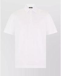 ZEGNA - Cotton Short-Sleeve Polo Shirt - Lyst