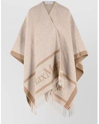 Max Mara - Hilde Jacquard Wool Poncho Open Front - Lyst