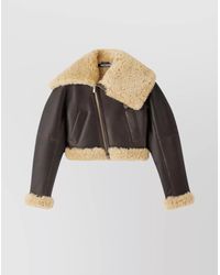Jacquemus - Asymmetrical Aviator Leather Jacket - Lyst