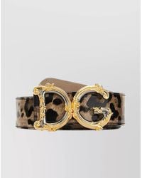 Dolce & Gabbana - Leopard-Print Leather Belt - Lyst