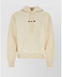 Jil Sander - Cotton Sweatshirt With Ribbed Cuffs And Dropped Shoulders - Lyst