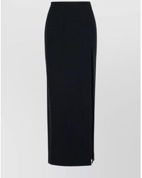 Alessandra Rich - Virgin Wool High-Waisted Maxi Skirt - Lyst