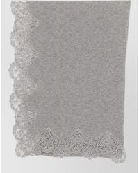 Ermanno Scervino - Cashmere Stole Lace Trim Lightweight Design - Lyst
