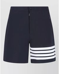 Thom Browne - Straight Shorts Striped Detail Side And Back Pockets - Lyst