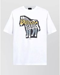 Paul Smith - Organic Cotton Zebra Print Relaxed-Fit T-Shirt - Lyst