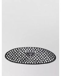 Prada - Crystal-Embellished Satin Hair Clip - Lyst