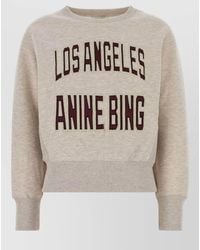 Anine Bing - Cotton Relaxed-Fit Embroidered Sweatshirt - Lyst