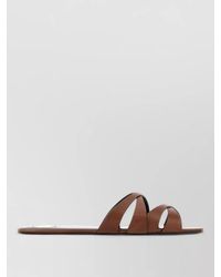 Saint Laurent - Chandelle Leather Sandals Open Toe Straps - Lyst