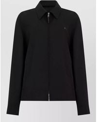 Burberry - Wool Twill Zip-Up Jacket - Lyst