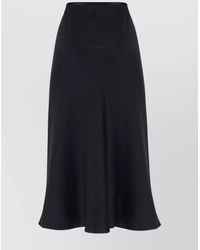 Max Mara - High-Waisted Silk Skirt Flared Hem - Lyst