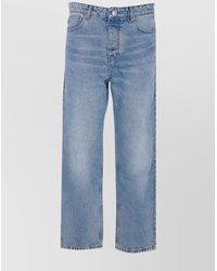 Ami Paris - Trousers With Belt Loops And Contrast Stitching - Lyst