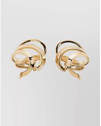 Ferragamo - Large Sculptural Hoop Earrings - Lyst