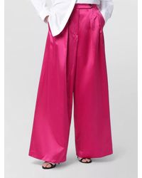 Dries Van Noten - High Waist Satin Wide Leg Trousers - Lyst