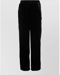 Gold Hawk - Velvet Lounge Trousers Straight Leg Pockets - Lyst