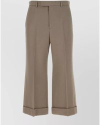 Gucci - Wool Wide-Leg Cropped Trousers - Lyst