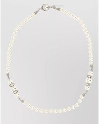 Alessandra Rich - Pearl And Crystal Necklace - Lyst