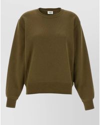Saint Laurent - Cotton Crew-Neck Long-Sleeve Cassandre Sweatshirt - Lyst