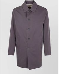 Herno - Cotton Single Breasted Midi Coat - Lyst