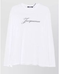 Jacquemus - Logo Print Cotton Long-Sleeve T-Shirt - Lyst