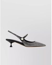 Miu Miu - Embellished Satin Pumps - Lyst