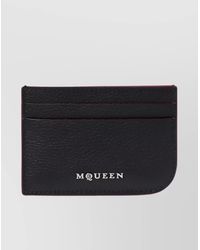 McQueen - Leather Logo Print Cardholder - Lyst