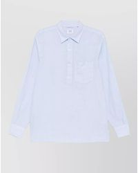 Aspesi - Button Down Collar Long Sleeve Silk Shirt - Lyst