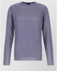 Giorgio Armani - Silk Blend Sweater Long Sleeves Crew Neck - Lyst