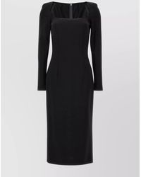Dolce & Gabbana - Milan Stitch Off-Shoulder Midi Dress - Lyst