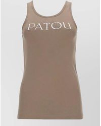 Patou - Logo Print Tank Top - Lyst
